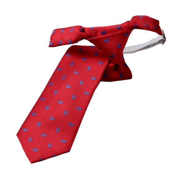 Corbata Niño Roja con Cachemir Azul