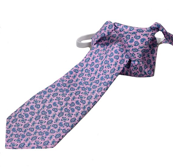 Kinder Seidenkrawatte Rosa Paisleymuster