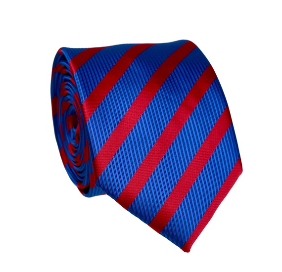 Krawatte Rot und Blau gestreift