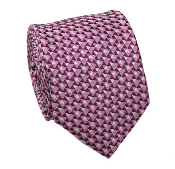 Rosa Krawatte mit geometrischem Muster
