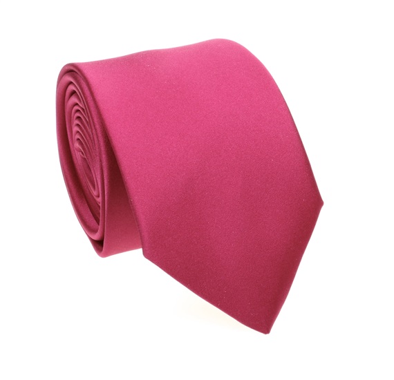 Krawatte und Einstecktuch in Magenta