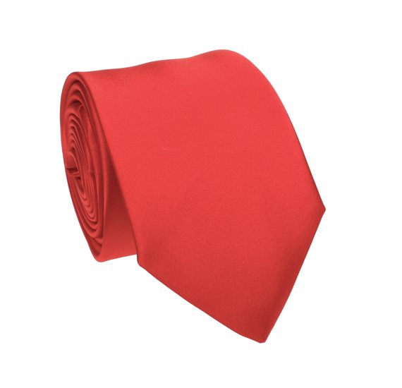 Krawatte und Einstecktuch Rot