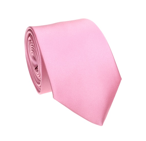 Krawatte und Einstecktuch in Rosa