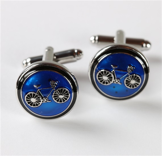 Fahrrad-Manschettenknöpfe Blau