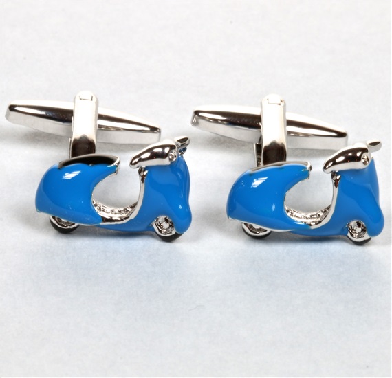 Vespa Blaue Manschettenknöpfe