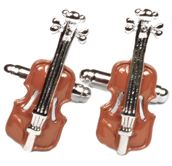 Violinenmanschettenknöpfe Braun