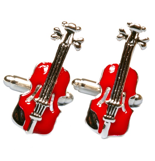 Violinenmanschettenknöpfe Rot