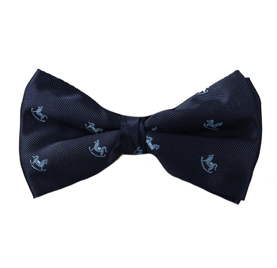 Marineblaue Fliege mit Blauen Pferdchen