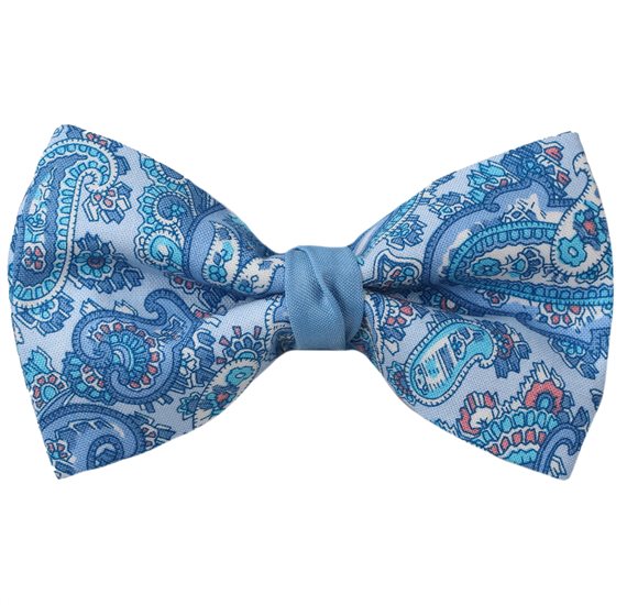 Blauer Paisley-Fliege