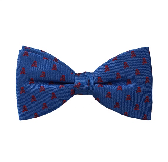Pajarita Blau Royal mit Totenköpfen