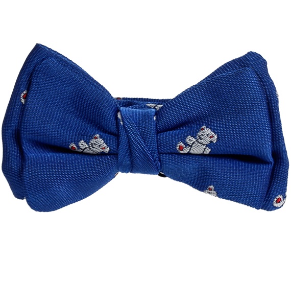 Babyblaue Fliege mit Weißen Bären