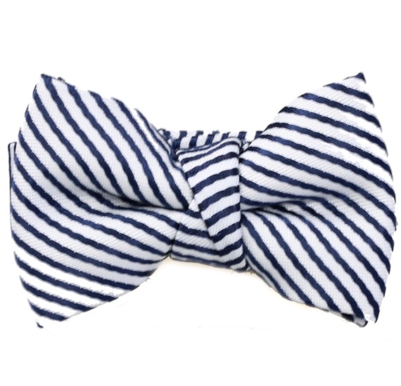 Pajarita Bebé Rayas Azul Marino y Blancas