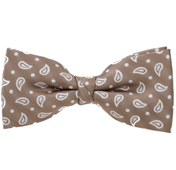 Weiße Kaschmir-Fliege in Beige