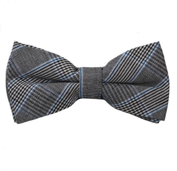 Schleife mit Prinz-von-Wales-Karo in Schwarz und Blau
