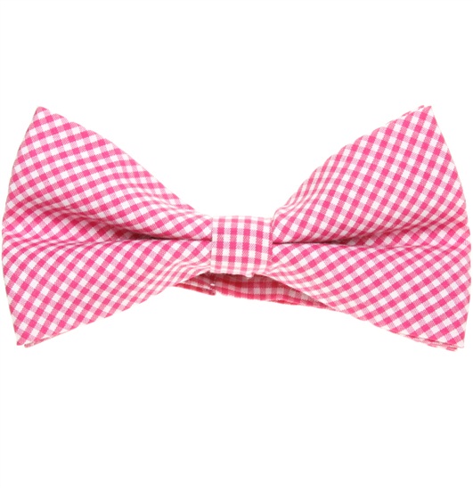 Fliege Vichy-Karo in Fuchsia und Weiß