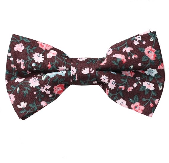 Braune Fliege mit Liberty Blumen