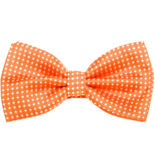 Orange Fliege mit weißen Punkten