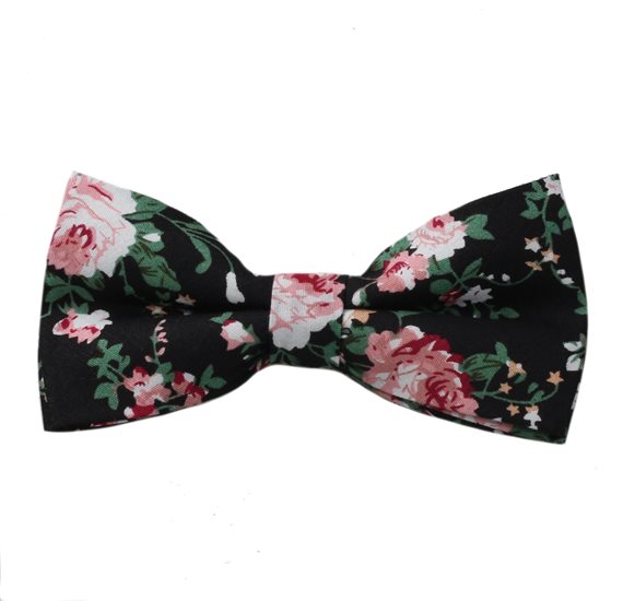Schwarze Fliege mit Blumen