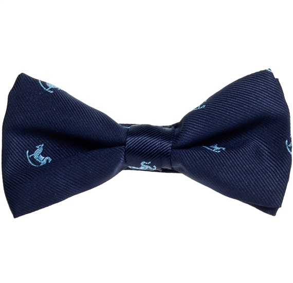 Kinderfliege Dunkelblau mit Blauen Pferdchen
