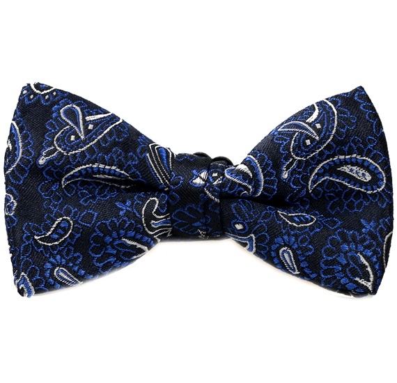 Jungen Fliege Marineblau mit Hellblauem Kaschmir