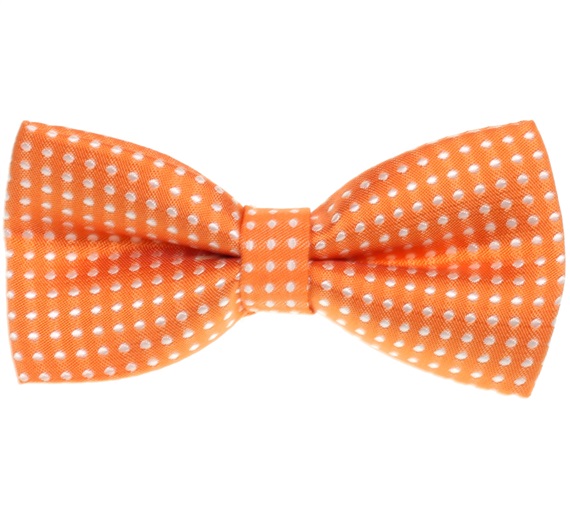Kinder Fliege Orange mit Punkten