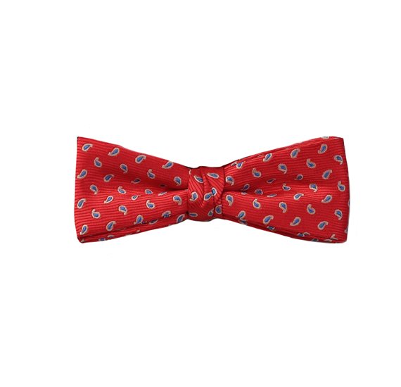 Kinder Fliege Rot Blau Paisley