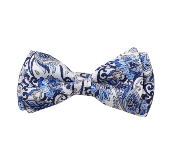 Kinder Fliege aus Seide mit Paisley- und Blumenmuster