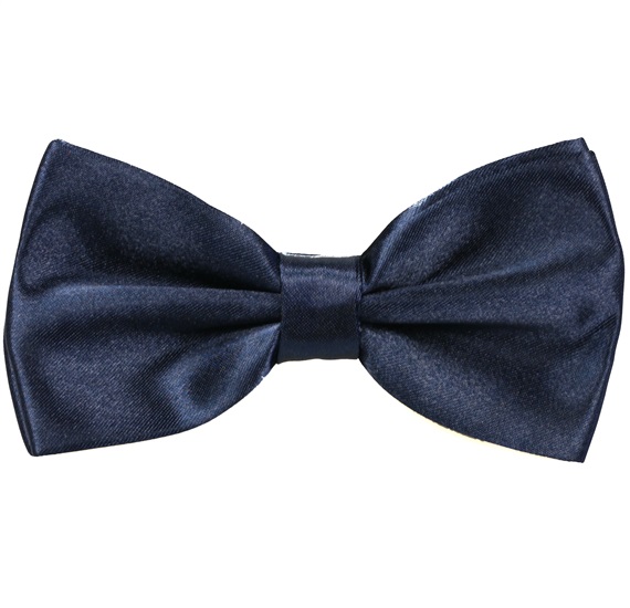 Pajarita Raso Azul Marino