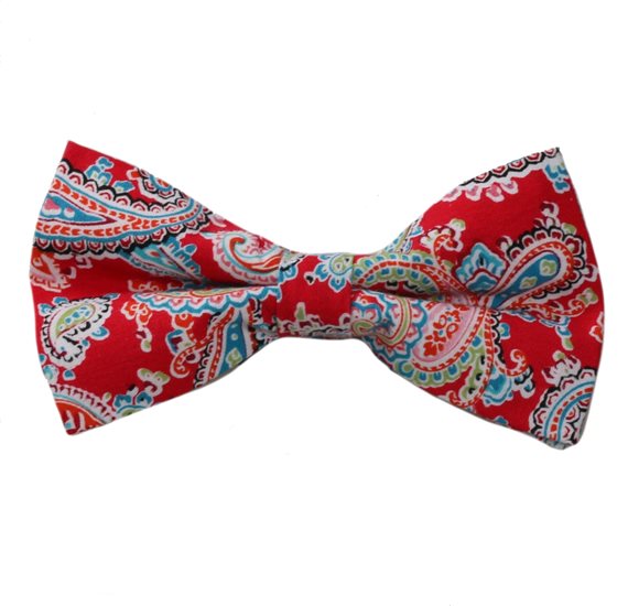 Rote Paisley Fliege
