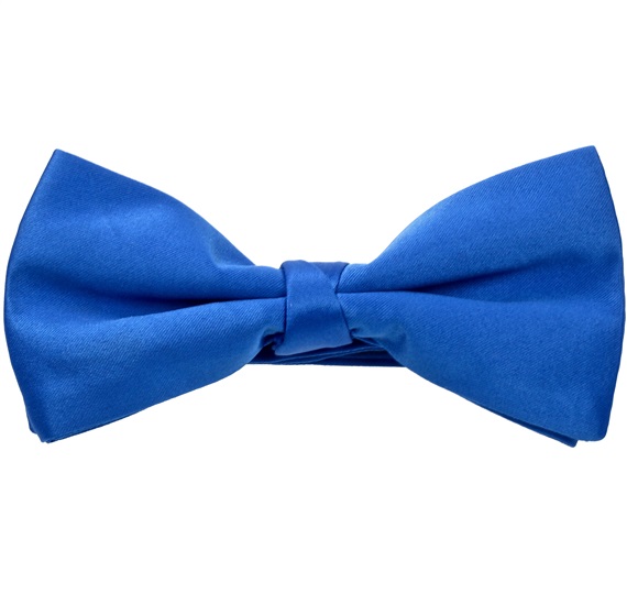 Fliege und Einstecktuch in Hellblau aus Satin