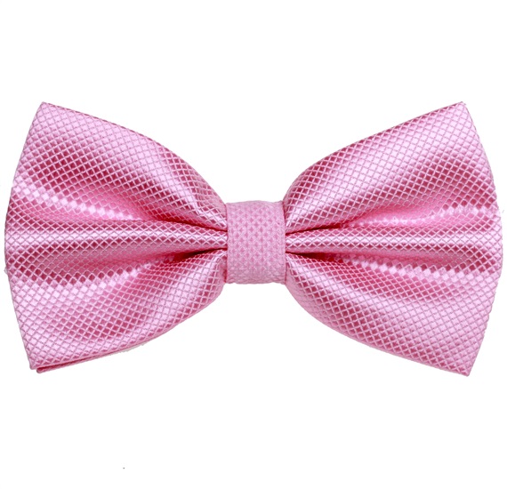 Fliege und Einstecktuch aus Rosa Satin