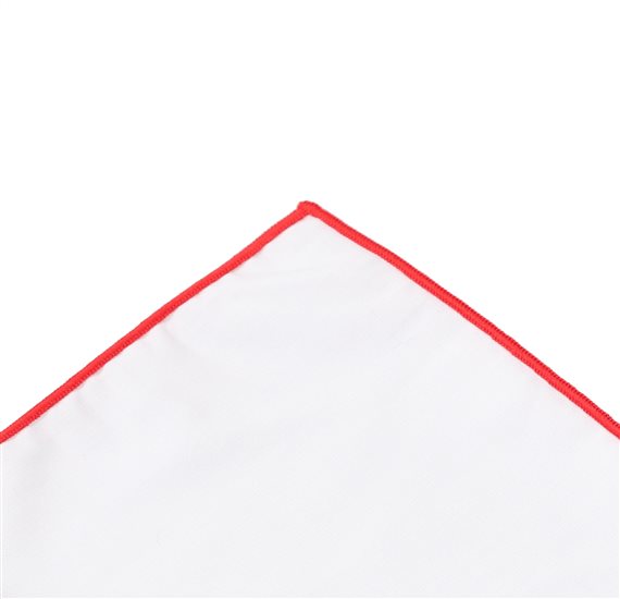 Weiß-Rot Taschentuch