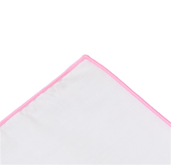 Weißes und Rosa Einstecktuch