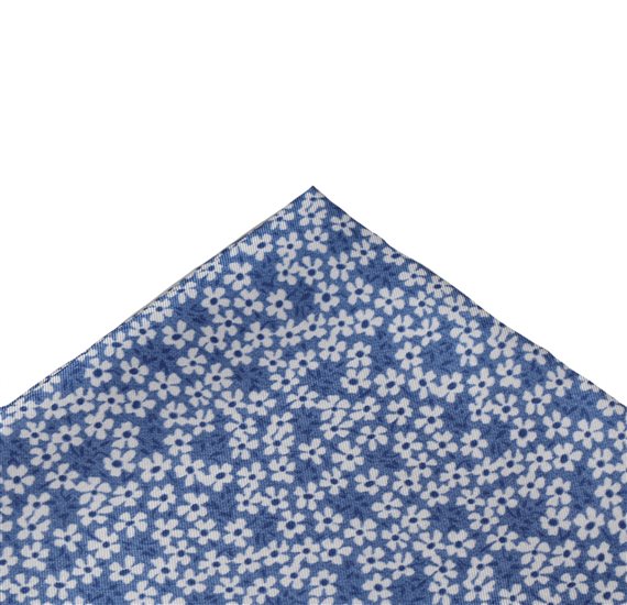 Seidentaschentuch Blaue Blumen