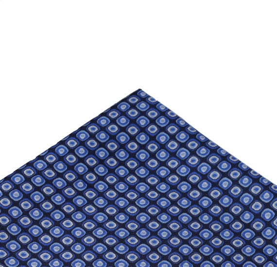 Seidentaschentuch mit blauem Muster