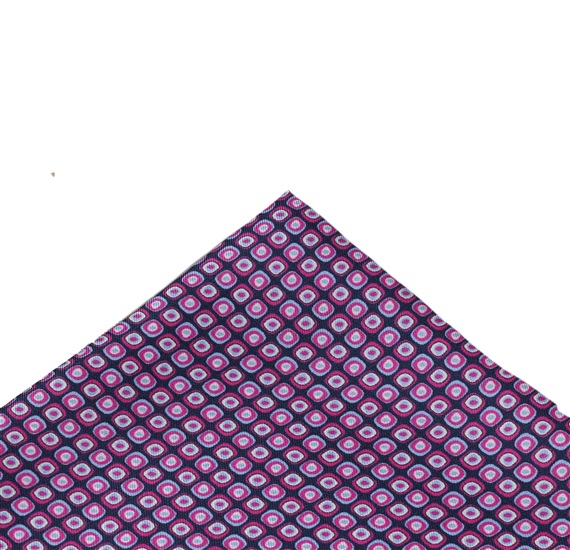 Seidentaschentuch mit Fuchsia-Muster