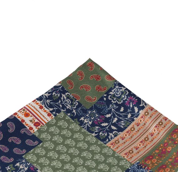 Seidentaschentuch Paisley Grün