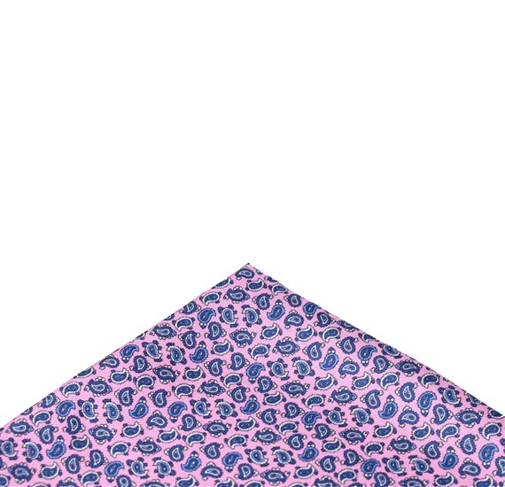 Rosa Paisley Seiden Einstecktuch
