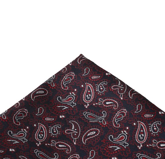 Marineblauer Paisley Einstecktuch