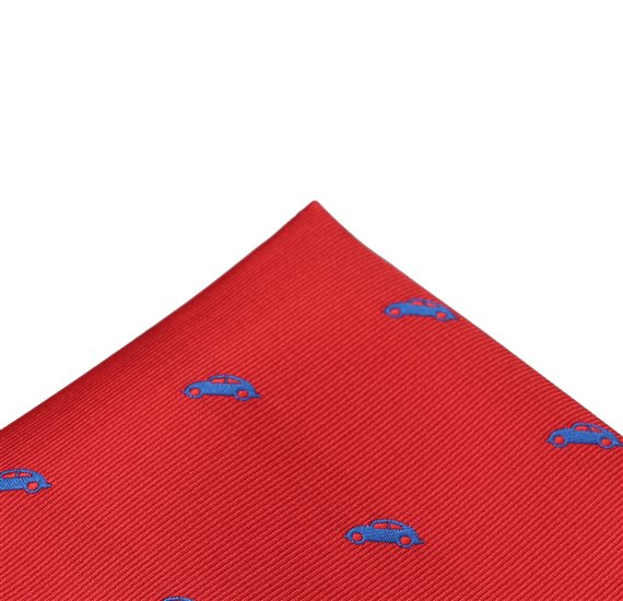 Rotes Taschentuch mit Autos