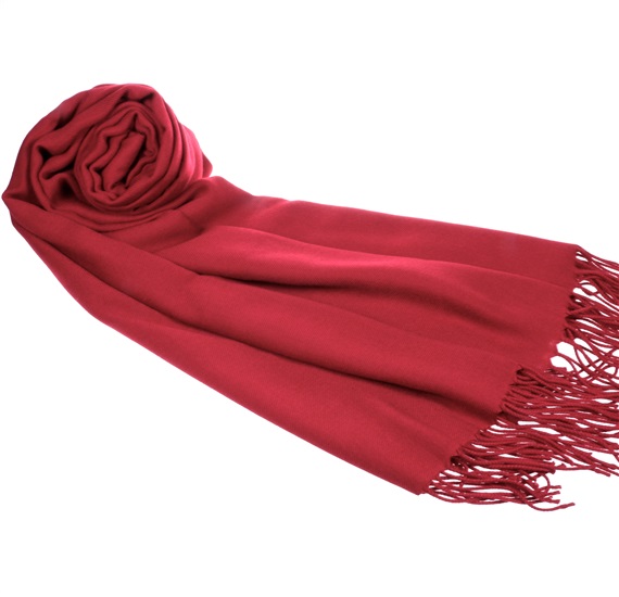 Pashmina Herren Dunkles Granatrot