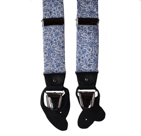 Blauer Paisley Baumwollhosenträger