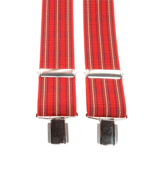 Rotes Schottenmuster Elastisches Hosenträger