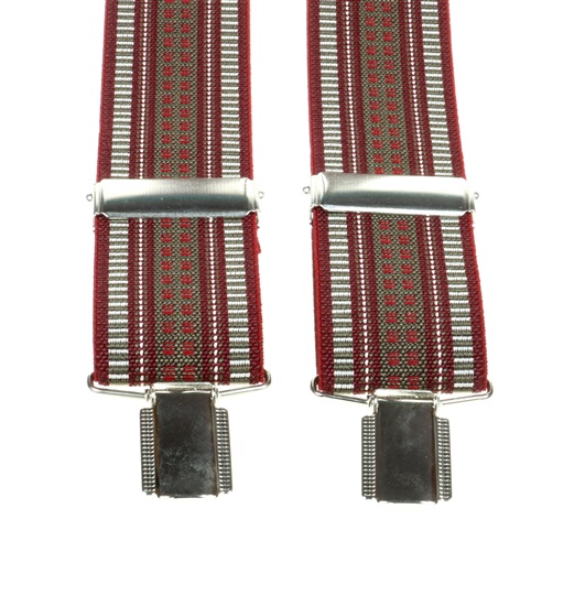 Elastische Jacquard-Hosenträger Bordeaux