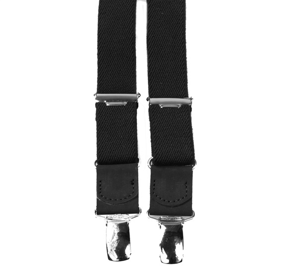 Schwarzes elastisches Kinder Hosenträger Leder