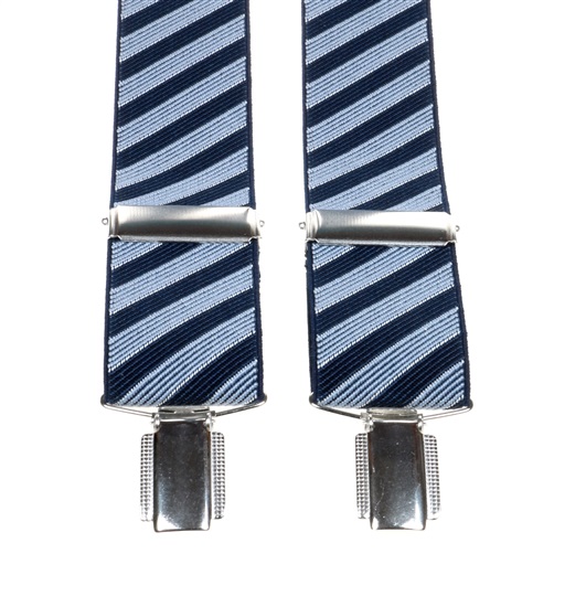 Elastische Hosenträger Gestreift Marineblau und Hellblau