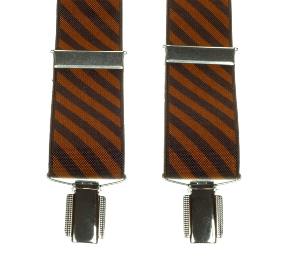 Elastische Hosenträger in Braun und Kastanienbraun