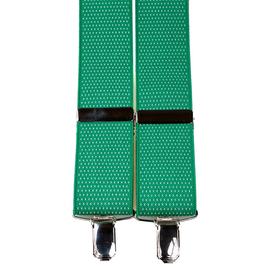 Grünes Elastisches Hosenträger Andalusien mit Weißen Punkten