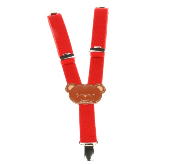 Kinder Hosenträger Rot Bär
