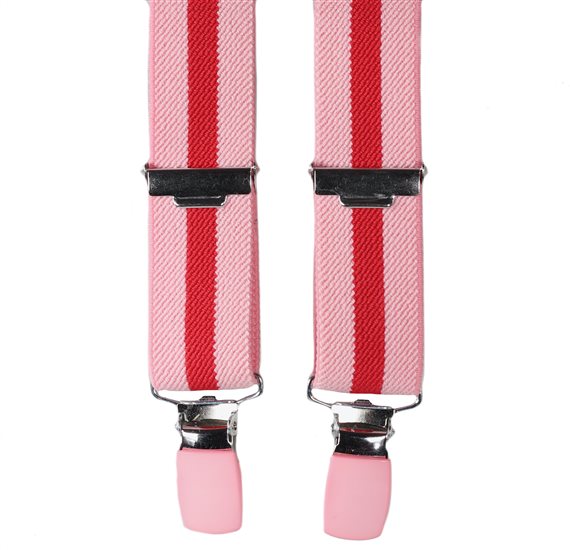 Kinder Hosenträger Rosa Rot Gestreift